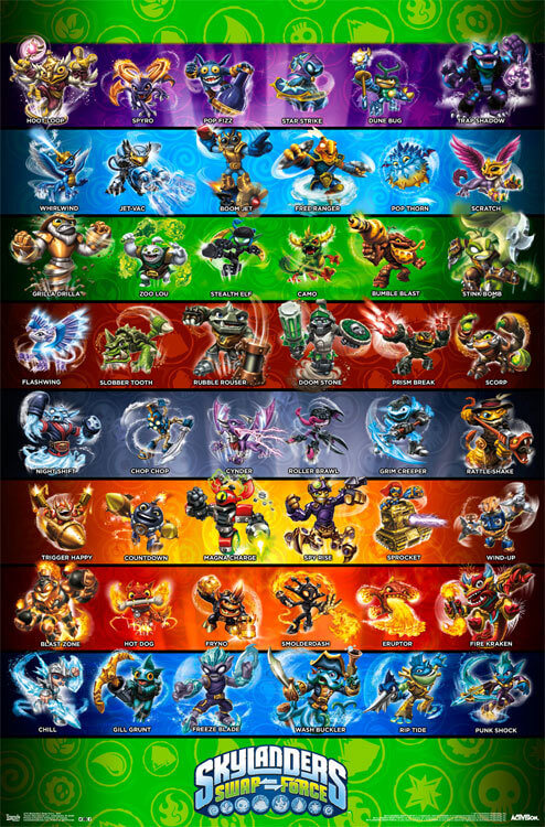 Final SWAP Force Character Art and Elements Revealed - Skylanders