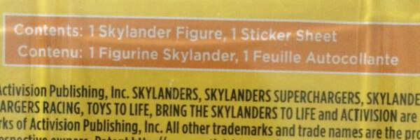Skylanders SuperChargers Figure Contents